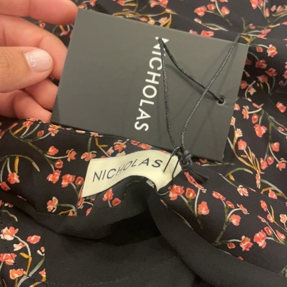 NWT NICHOLAS Blocked Slip Dress Persimmon Multi - Picture 4 of 12